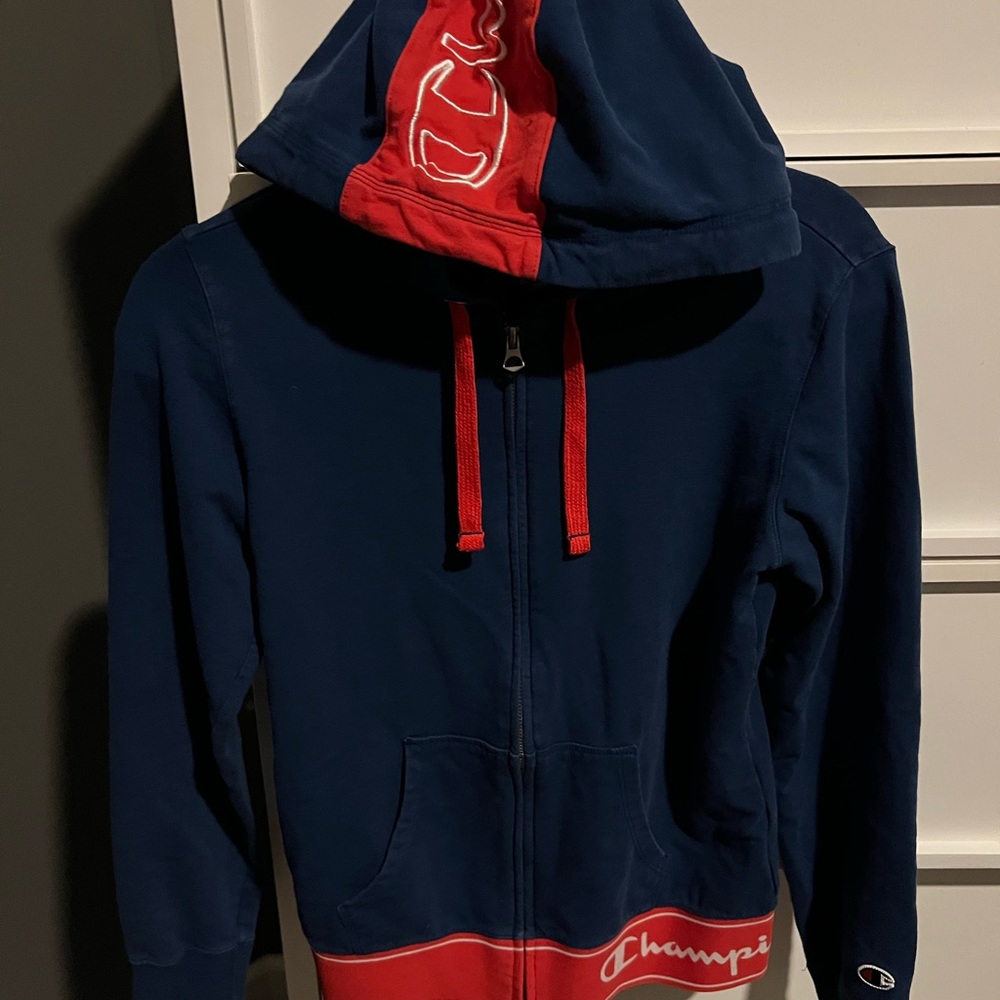 Champion Sweatshirt Zip Navy/Red S